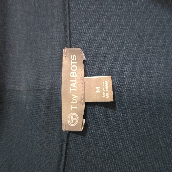 T by Talbots Cowlneck, Long Sleeve, Dark Teal, A-line Dress - Picture 4 of 8